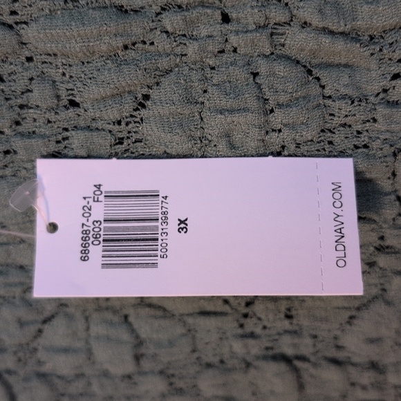 Green Textured Lace Crew Neck Tee Size 3x NWT - Picture 3 of 6